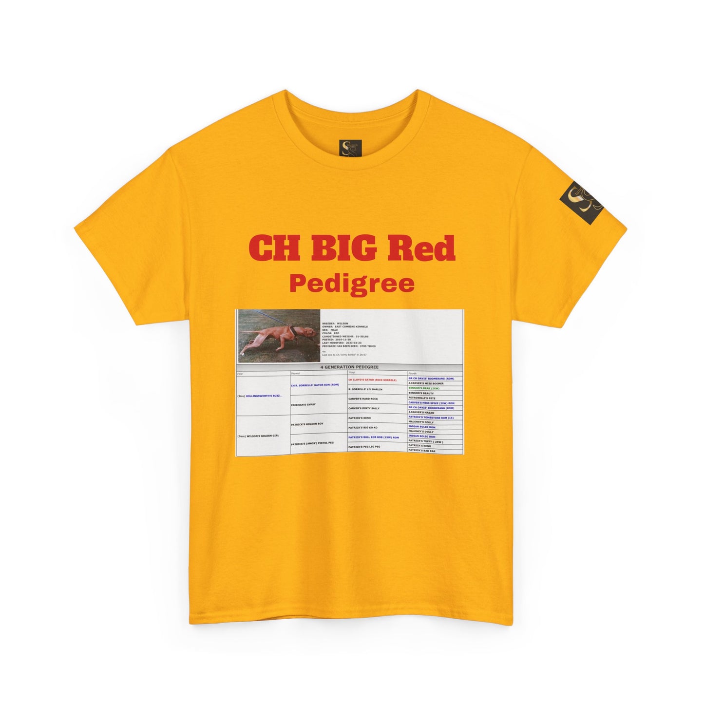 History T‑Shirt — "CH BIG Red" Pedigree Graphic Tee