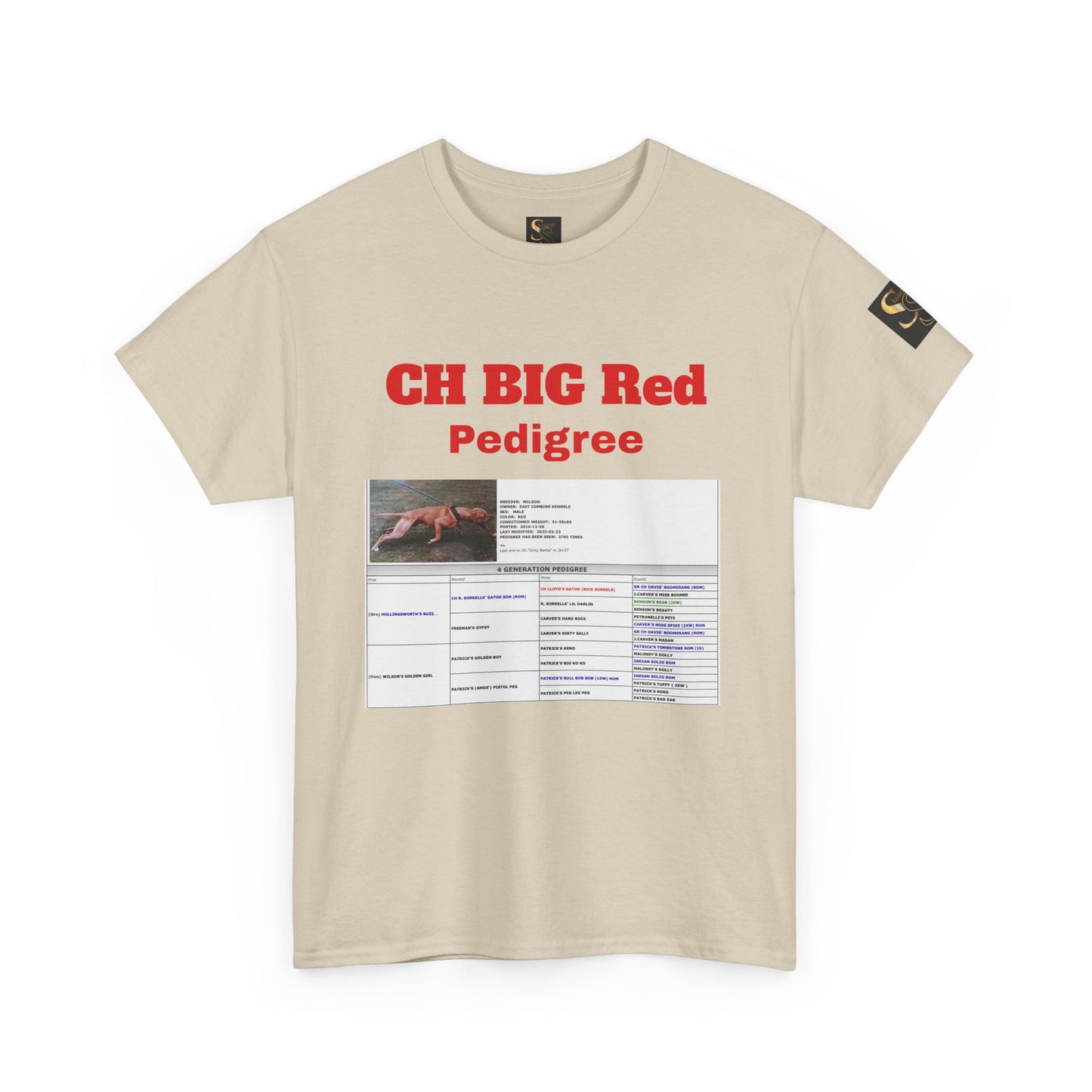 History T‑Shirt — "CH BIG Red" Pedigree Graphic Tee