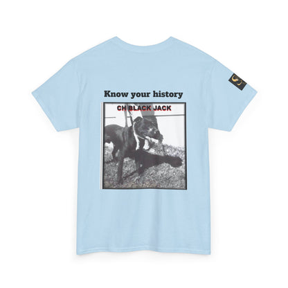 T-Shirt — "CH Black Jack" Pedigree Graphic Tee (Know Your History)
