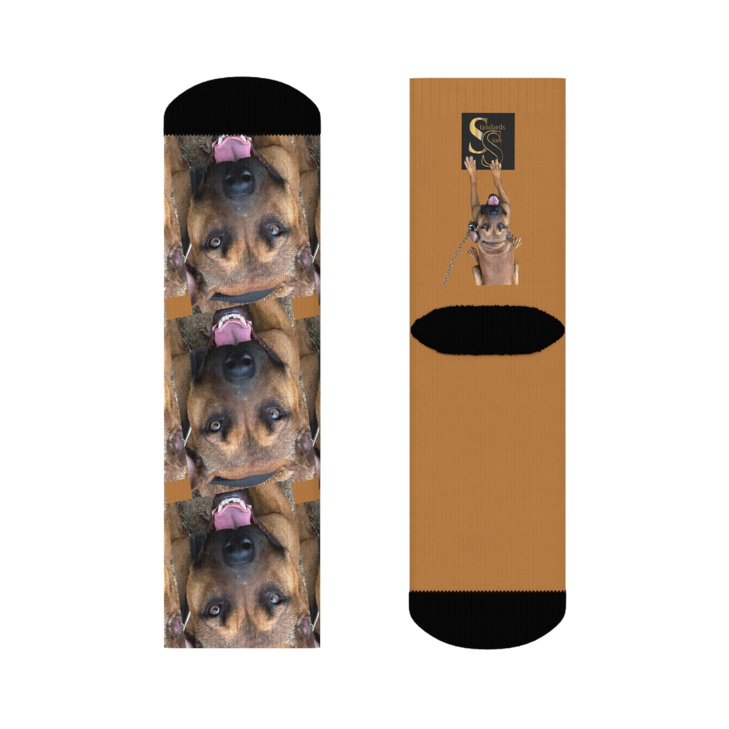 Brown Suga APBT Face Crew Socks — Funny APBT Portrait Socks