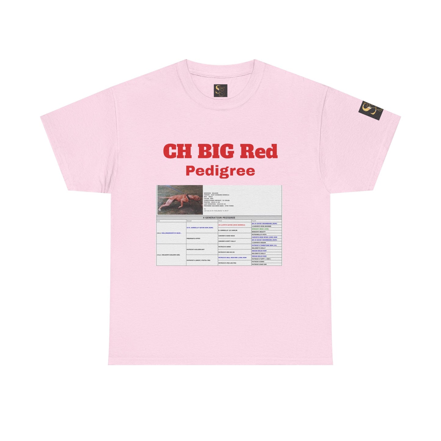History T‑Shirt — "CH BIG Red" Pedigree Graphic Tee