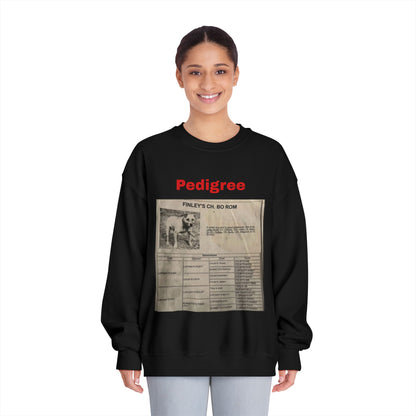 Pedigree History Crewneck Sweatshirt — Vintage Dog Pedigree Print