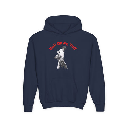 Youth Hoodie — "Bull Dawg Tuff" Graphic Sweatshirt