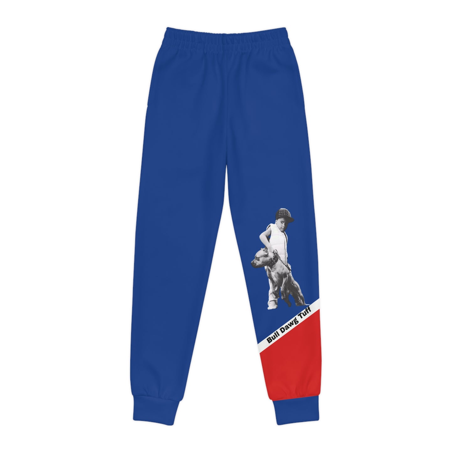 Youth "strong boy" APBT Joggers —  Kids Sweatpants with APBT & Red Accent