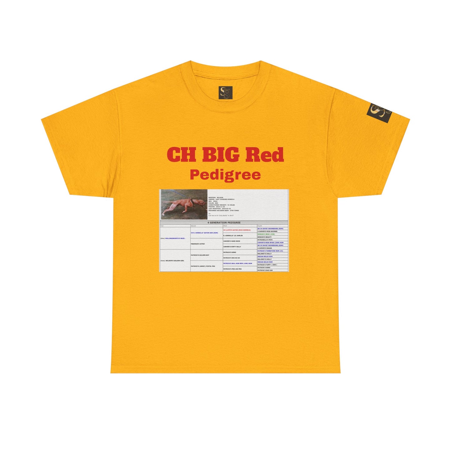 History T‑Shirt — "CH BIG Red" Pedigree Graphic Tee