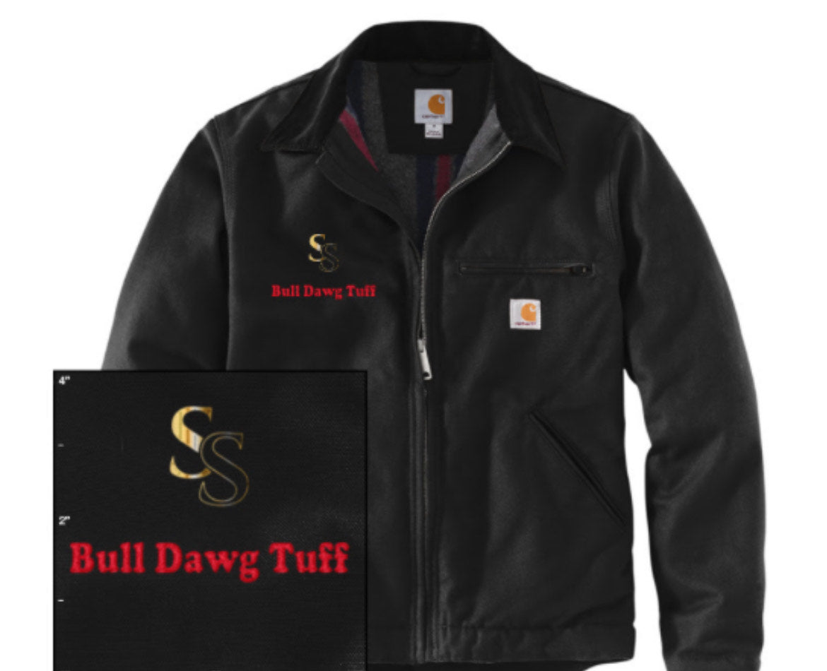 SS Bull Dawg Tuff Carhartt Men Tall Duck Detroit Jacket (Embroidered)
