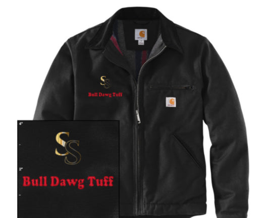 SS Bull Dawg Tuff Carhartt Men Tall Duck Detroit Jacket (Embroidered)